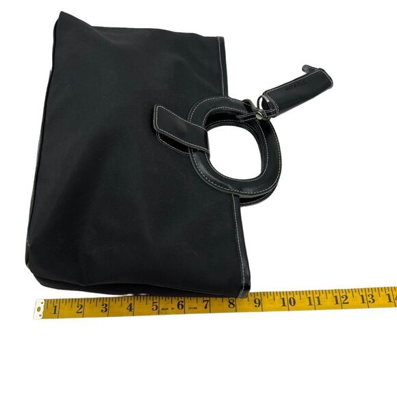 ESTÉE Lauder Black Satchel/Tote Bag with Matching Make-up/Lip Stick Case Fob - Picture 14 of 16